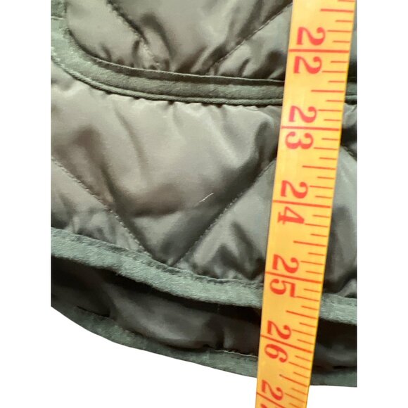 Woolrich Quilted Green Puffer Vest L/G Duck Down Womens Preppy Fisherman Gorp - Picture 3 of 6